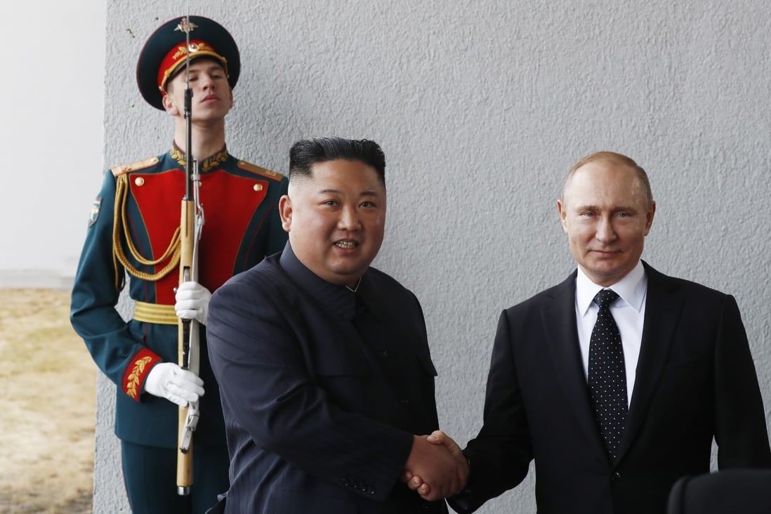 Russian President Vladimir Putin with North Korean leader Kim Jong-un in Vladivostok. Photo: EPA-EFE
