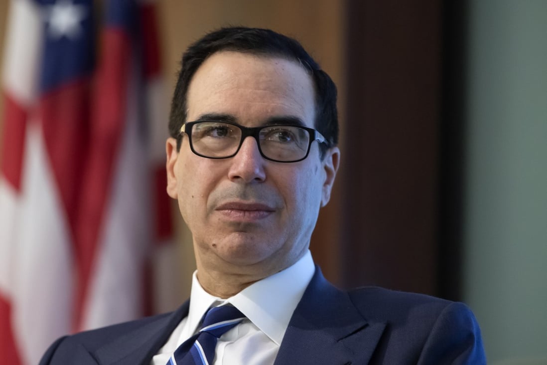 US Secretary of the Treasury Steven Mnuchin said on Monday he hoped the next rounds of trade talks with China would either produce a deal or a recommendation to “move on”. Photo: EPA-EFE