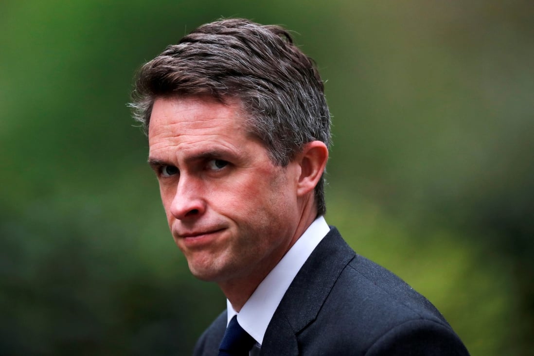 Britain's Secretary of State for Defence Gavin Williamson outside Downing Street on April 2. Photo: Reuters