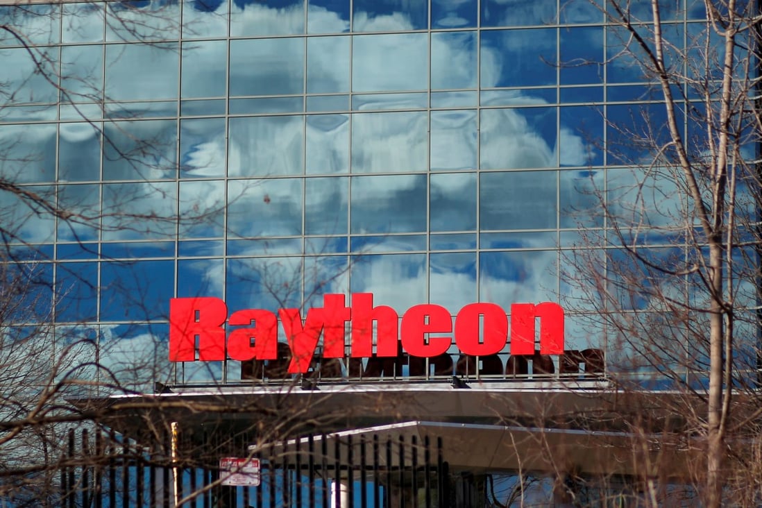 A sign marks the Raytheon offices in Woburn, Massachusetts. Photo: Reuters