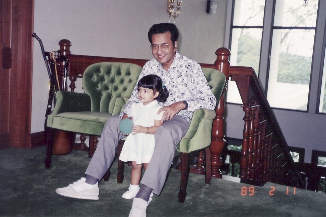 Mahathir Mohamad with his two-year-old granddaughter, Ineza Roussille. Now 32, Roussille has made a documentary about Mahathir called M for Malaysia.