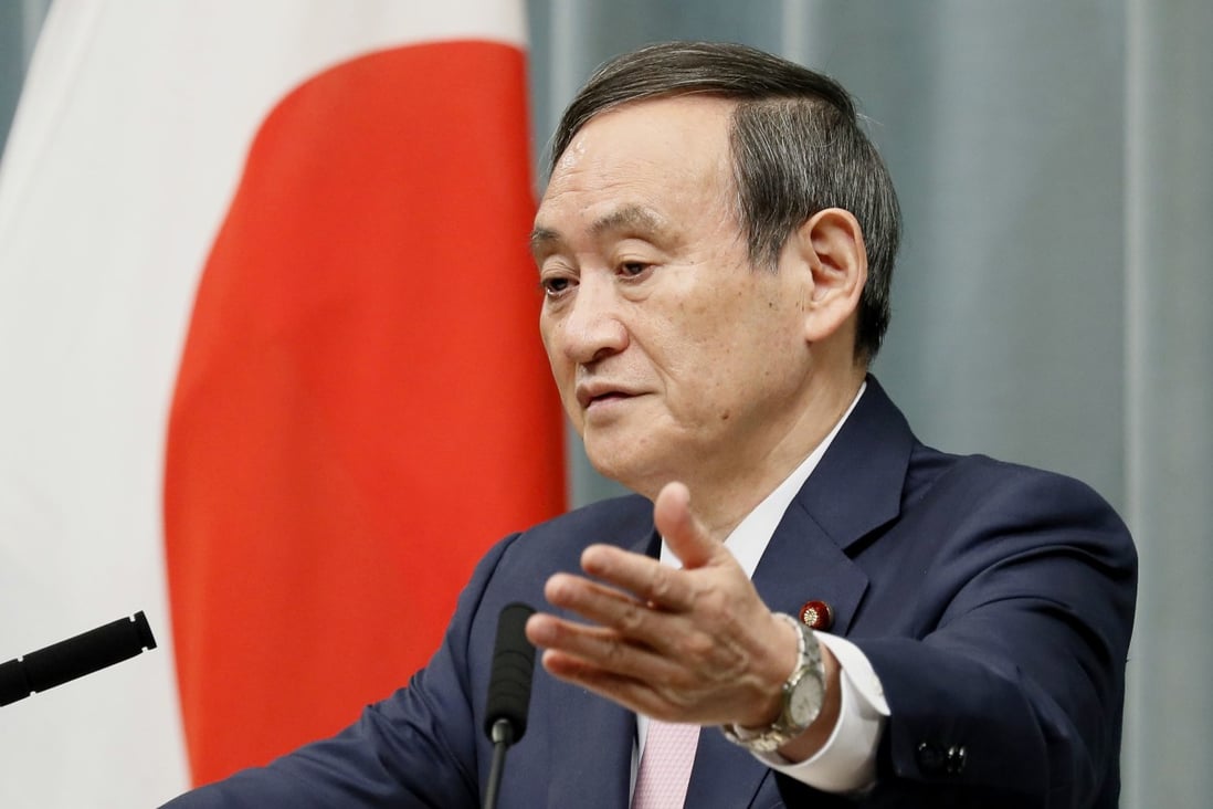 Is Chief Cabinet Secretary Yoshihide Suga eyeing Japan’s top job? Photo: Kyodo