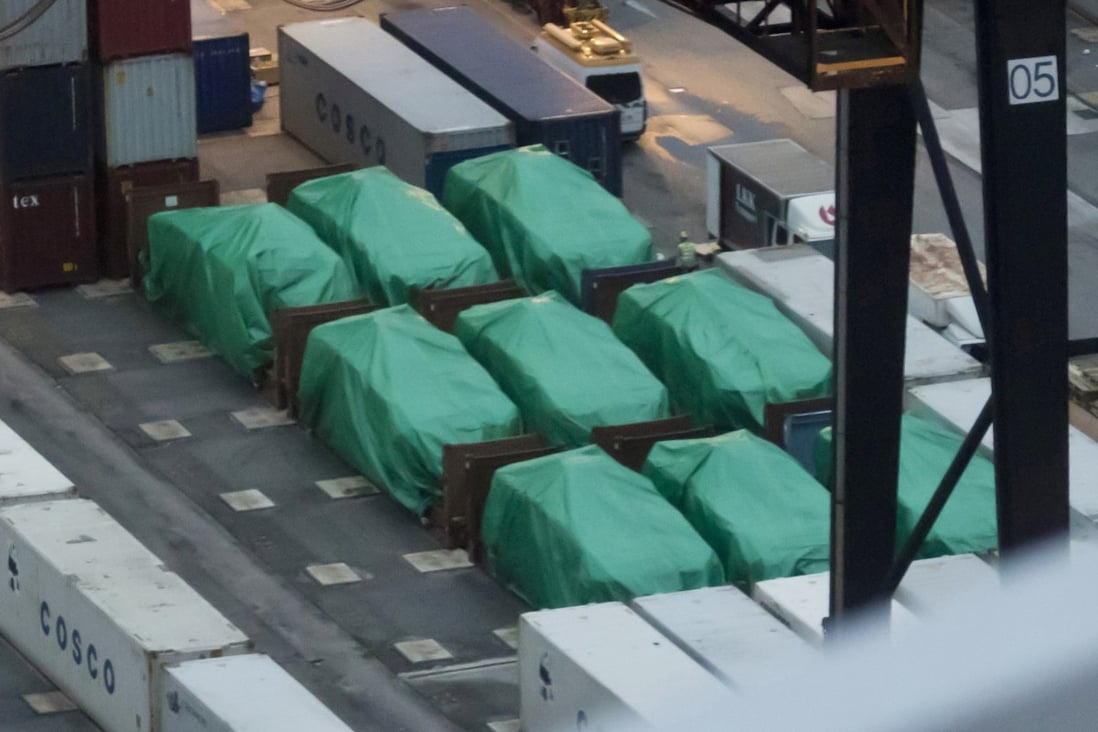 The Terrex vehicles were held in Hong Kong for more than three months. Photo: AP
