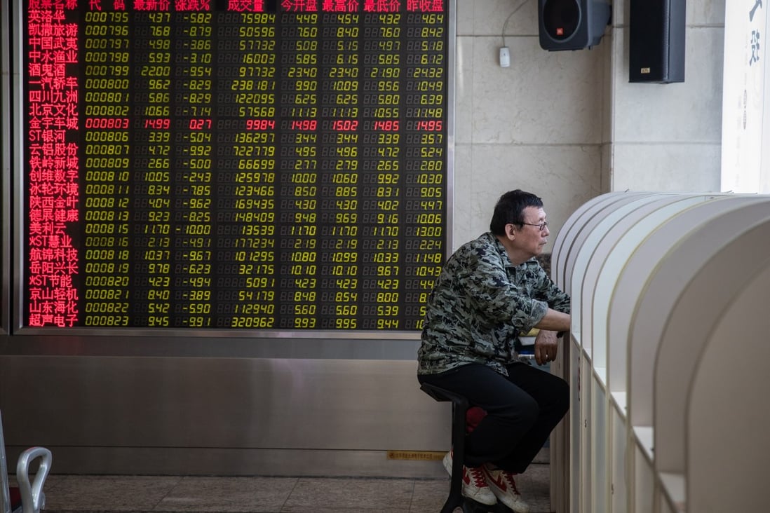 Chinese stock markets tumbled on Monday after US President Donald Trump said on Twitter the US would increase tariffs on Chinese goods. Photo: EPA