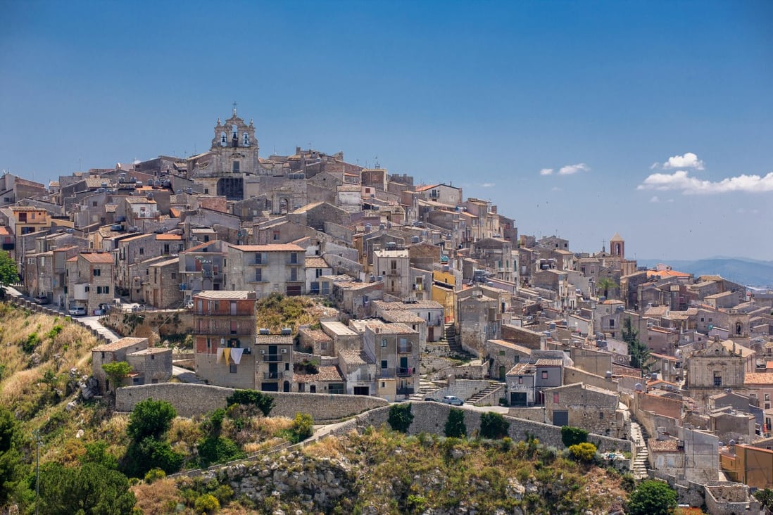 The historic centre of Mussomeli, a town in central Sicily. Photo: Alamy