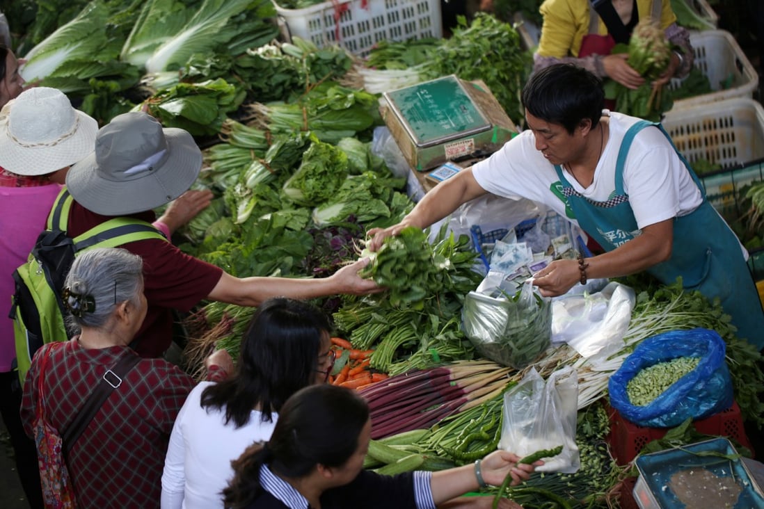 Consumer price inflation accelerated to 2.5 per cent in April from a year earlier, its highest level since October, up from 2.3 per cent in March, according to data released by the National Bureau of Statistics (NBS) on Thursday. Photos: Reuters