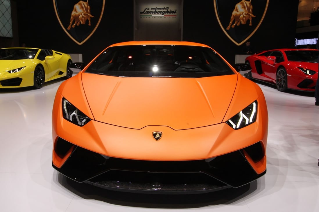 A Lamborghini Huracan Performante at the Shanghai auto show. A Lamborghini typically costs more than twice as much in China as it does in Canada, helping spur a massive grey market for such luxury vehicles. Photo: Simon Song