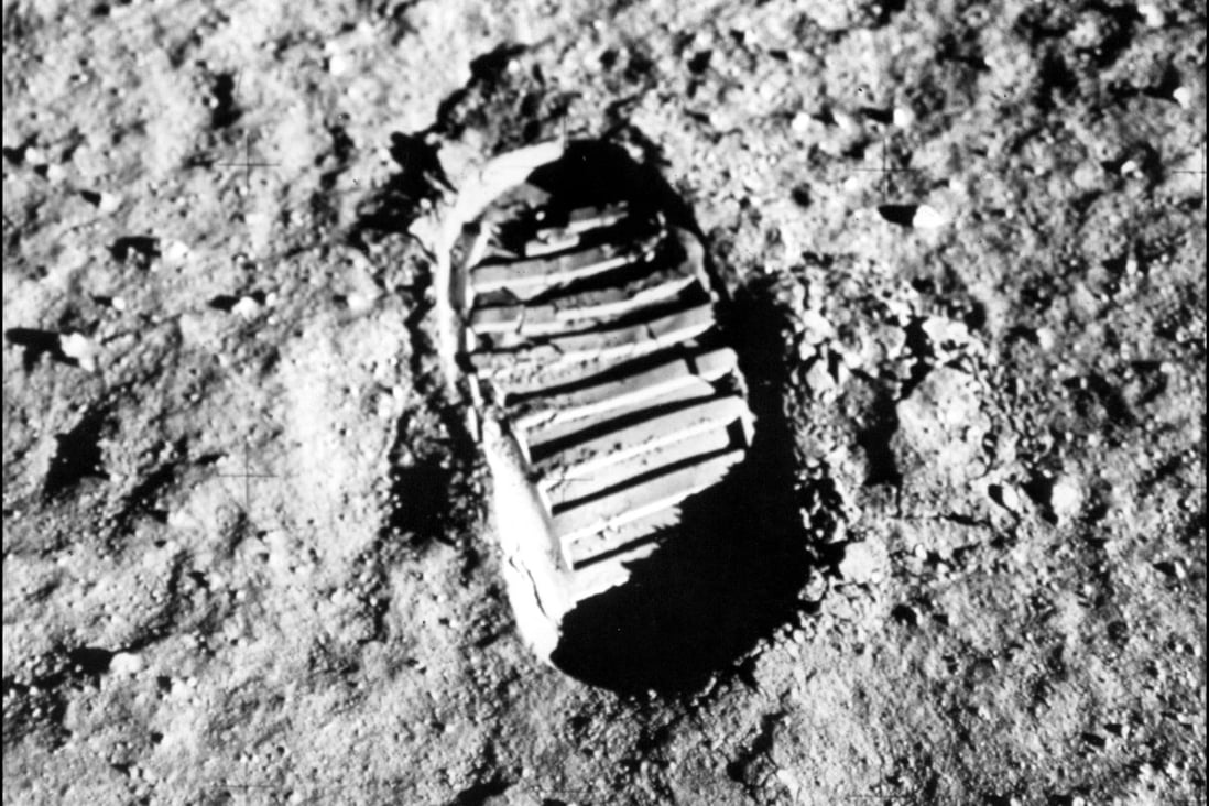 A July 1969 photo of an astronaut’s footprint on the moon. Photo: AFP