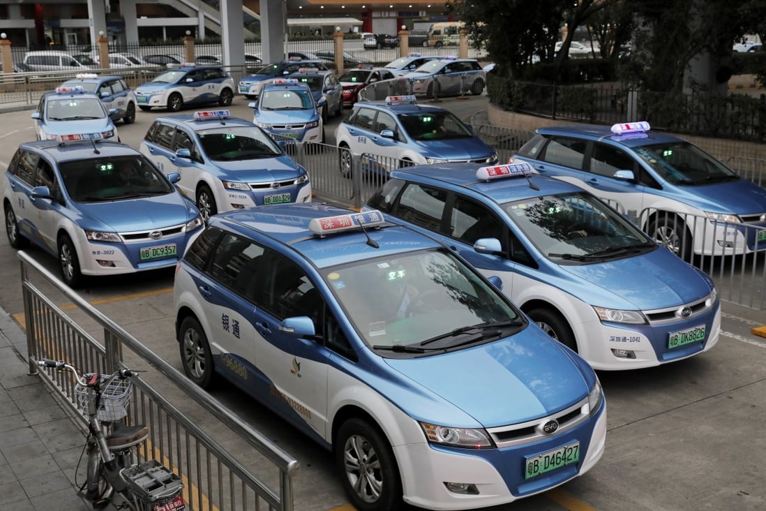 Shenzhen, in the southern Chinese province of Guangdong province, reached an environmental milestone at the beginning of 2019, with 99 per cent of its 21,689 taxis now powered by electricity. Photo: AP