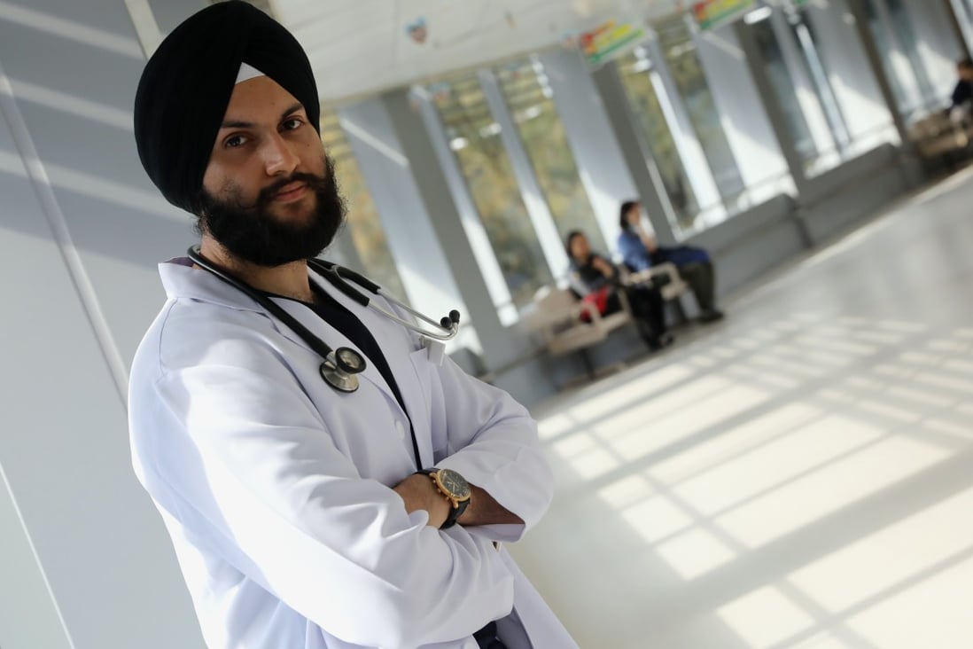 Sukhdeep Singh, a Sikh medical student, hopes to smash stereotypes at work and in society. Photo: K. Y. Cheng
