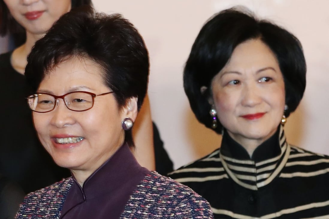 Carrie Lam (left) with Regina Ip, who says the government should learn from the controversy. Photo: Nora Tam