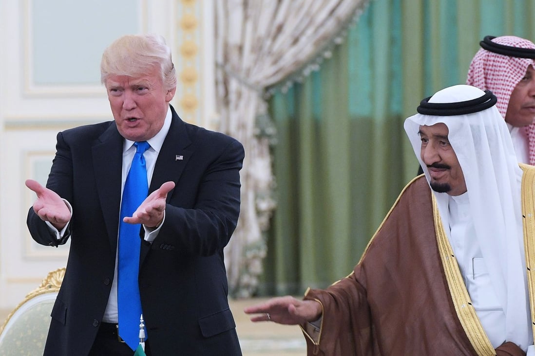 US President Donald Trump and Saudi Arabia's King Salman take part in a signing ceremony at the Saudi Royal Court in Riyadh in May 2017. Photo: AFP