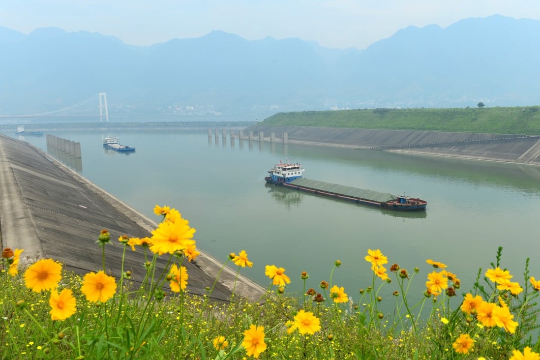 Vessels head for the lock of the Three Gorges Dam in Yichang, in central China's Hubei province. Sediment build-up in the dam’s reservoir stems from silt flow disruption in the Yangtze River, Brahma Chellaney writes. Photo: Xinhua