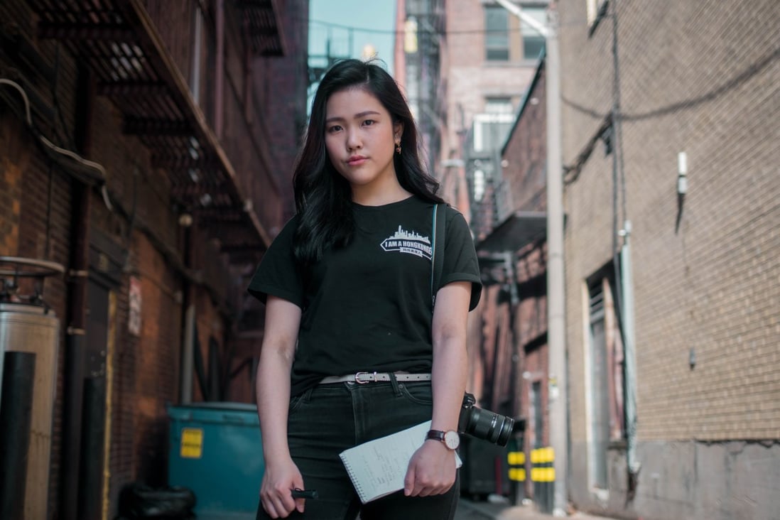 Frances Hui at Emerson College's library in Boston. The student penned a column title “I am from Hong Kong, not China,” which generated backlash from Chinese students. Photo: Andrew Baicker