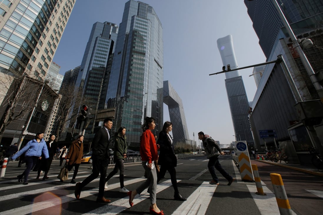 The central business district in Beijing. An unresolved trade war might amplify an inward-looking trend among Chinese companies. Photo: Reuters