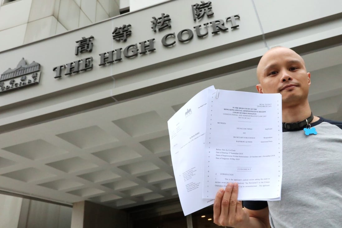 Tommy Chen, the founder of Rainbow Action, at the High Court in Admiralty on Thursday. Photo: Felix Wong
