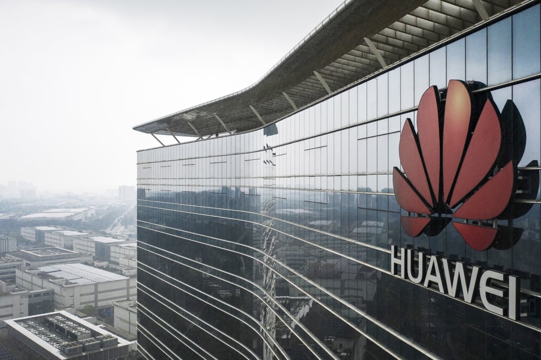 The Huawei Technologies Co. logo is displayed atop an office building at the company's production facility in this aerial photograph taken in Dongguan, China, on Thursday, May 23, 2019. Photo: Bloomberg