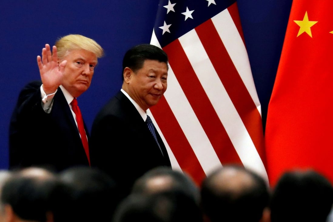 US President Donald Trump and China's President Xi Jinping meet business leaders at the Great Hall of the People in Beijing in 2017. The two countries are in the middle of a trade war. File photo: Reuters