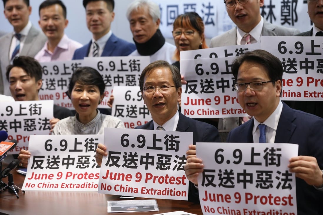 Pro-democracy politicians call for Hongkongers to join their march against the extradition bill on Sunday. Photo: Sam Tsang