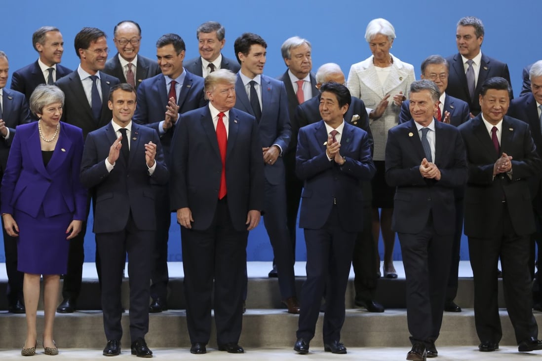 World leaders, including China’s President Xi Jinping and US President Donald Trump, at last year’s G20 summit in Argentina. Photo: AP