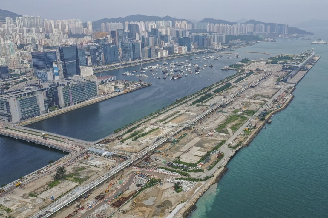 A prime waterfront residential site on the former Kai Tak runway is estimated to be worth up to HK$20,000 per square foot. Photo: Winson Wong