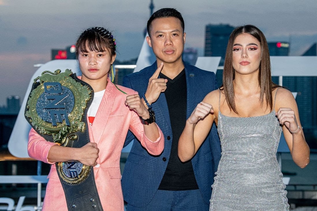 Stamp Fairtex faces off with Alma Juniku. Photo: One Championship
