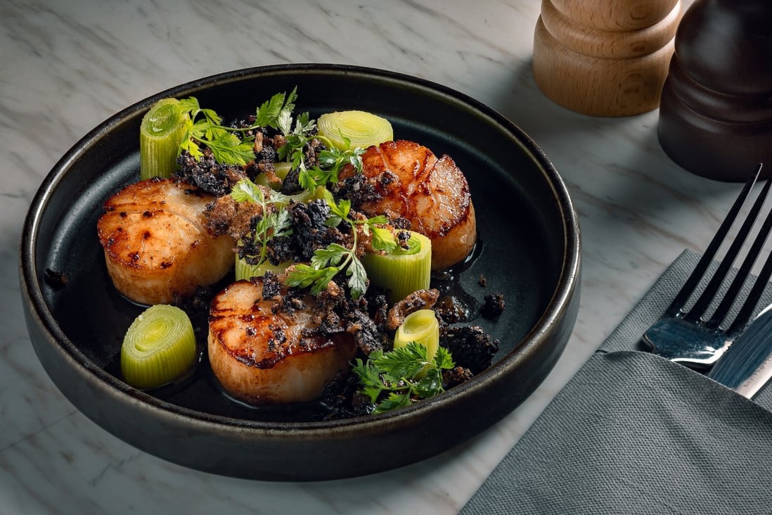 Scallops with black pudding at The Leah