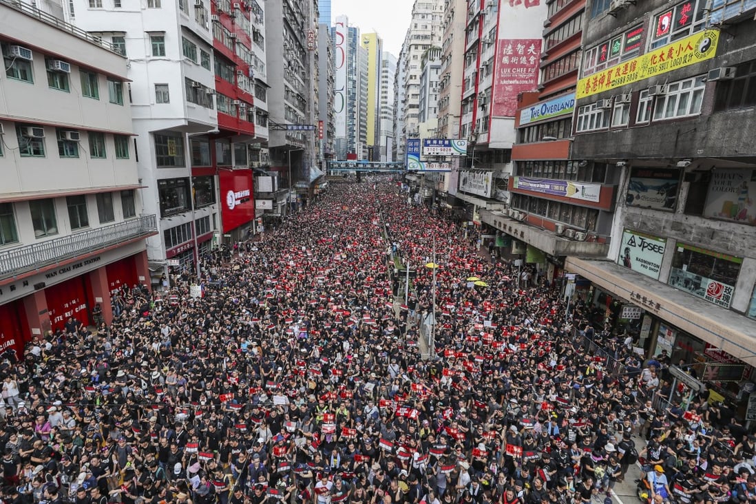 Hongkongers of every age, profession and background, from every corner of the city, march in a massive show of solidarity and defiance. Photo: Sam Tsang