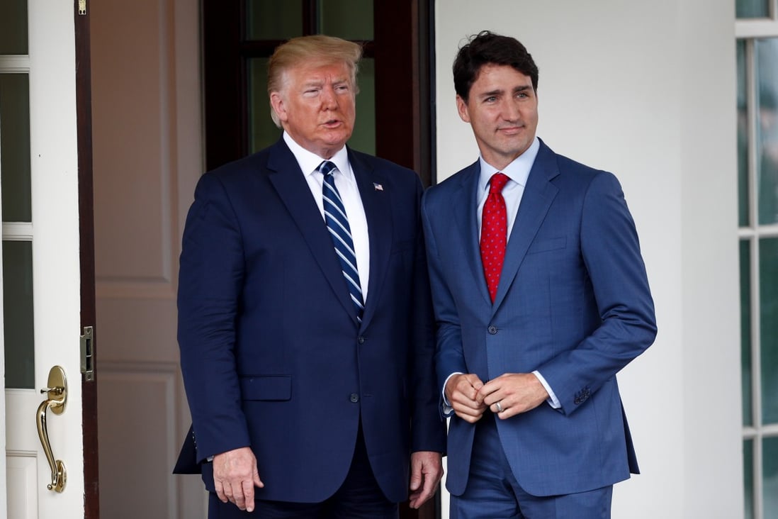 Donald Trump gave Justin Trudeau assurances he would do “anything” to help Canada in its row with China when they met in Washington. Photo: Xinhua