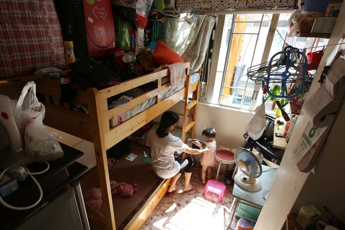 A subdivided flat in Sham Shui Po. Such homes reflect the plight of Hong Kong’s poor in a city with the world’s costliest property market. Photo: Edward Wong