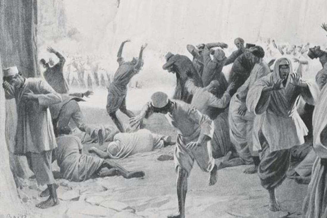 A depiction of the Amritsar Massacre in Punjab, India in 1919.