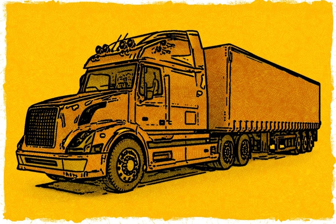 A semitrailer truck.