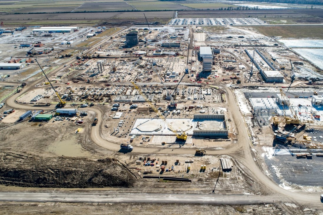 An aerial view of Shandong Yuhuang’s methanol plant currently under construction, taken in December 2018. The project is currently 60 per cent complete, according to the company. Photo: Handout