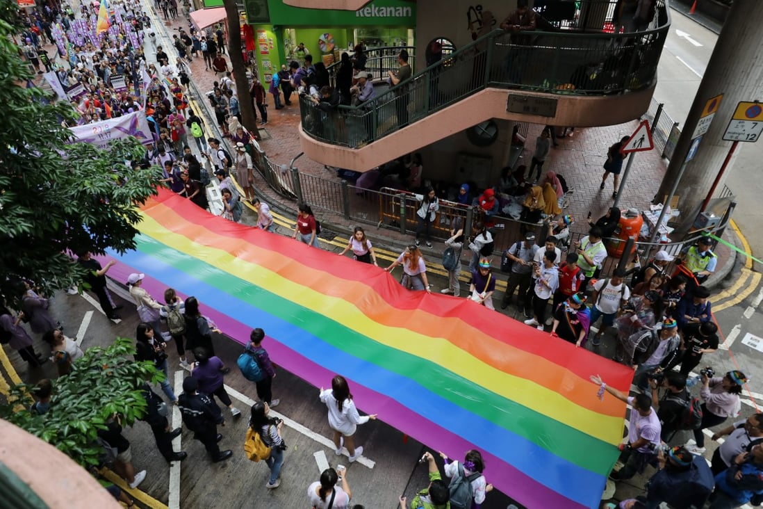 Hong Kong Pride Parade in Causeway Bay in 2018. Photo: Edward Wong