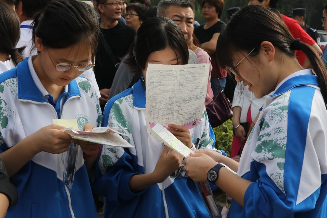 Students make last-minute preparations for a gaokao exam in Beijing earlier this month. Photo: Simon Song