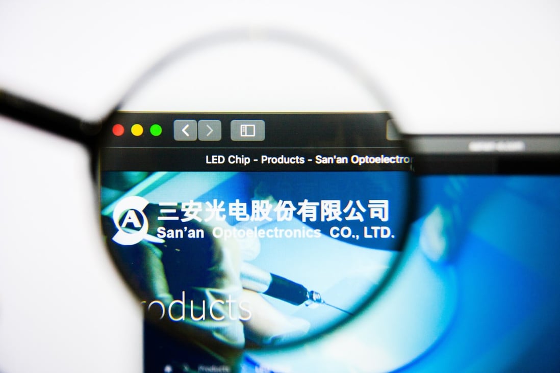 Shanghai-listed Sanan Optoelectronics Co, China’s biggest LED chip maker, has been removed the US government’s so-called Unverified List. Photo: Shutterstock