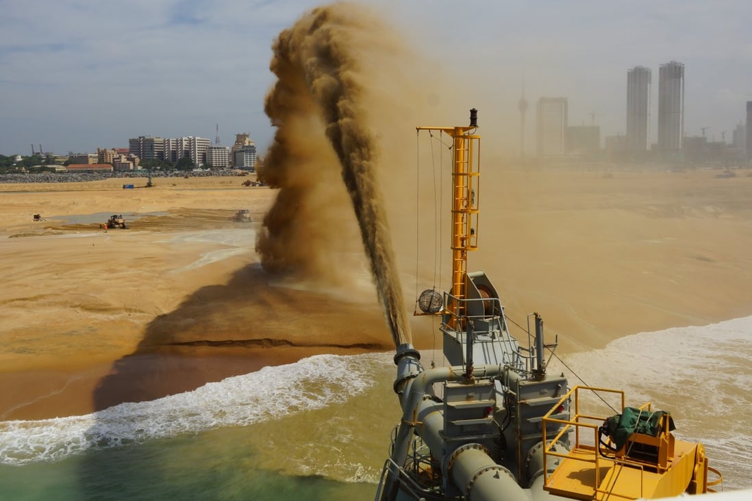 A sand dredger, of the type used to reclaim land in Singapore. Photo: Xinhua