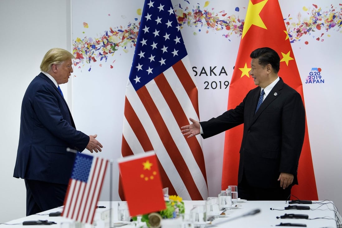 US President Donald Trump and China's President Xi Jinping at the G20 summit in Osaka. Photo: AFP
