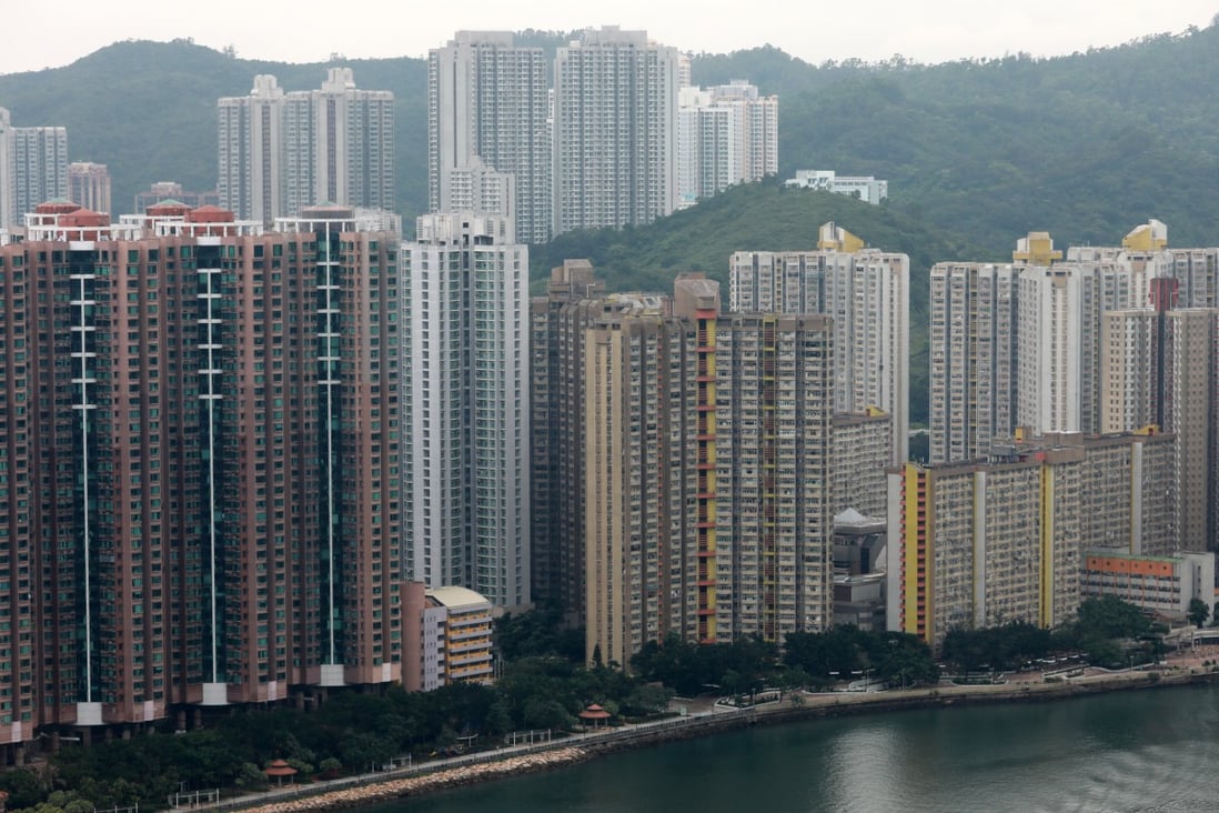 Private residential buildings stand side-by-side with public housing estates in Tsing Yi, Hong Kong. Photo: May Tse