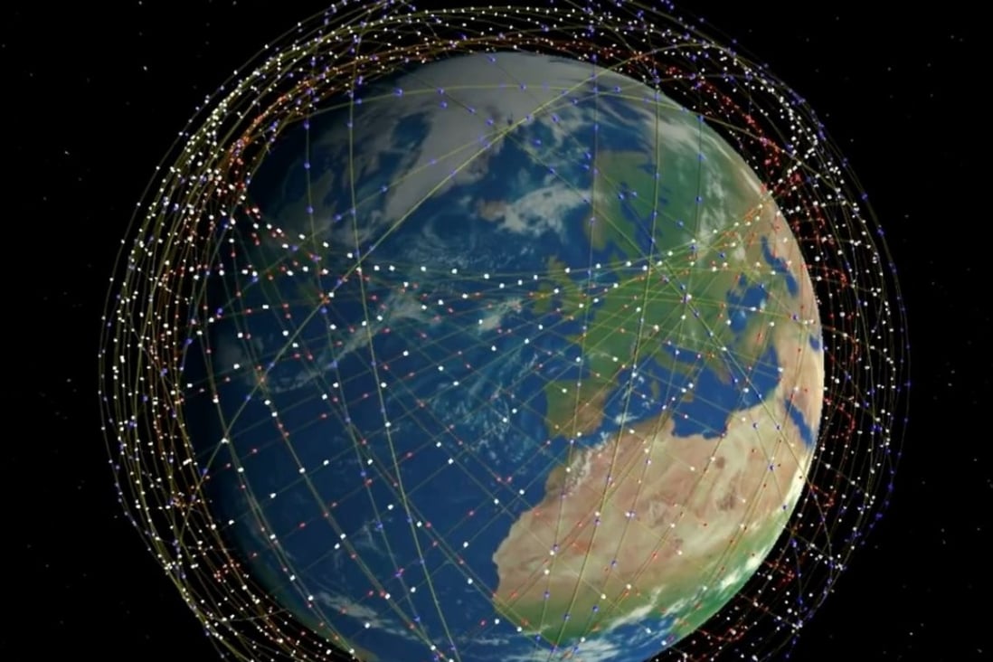This illustration of Starlink, a fleet or constellation of internet-providing satellites designed by SpaceX, shows roughly 4,400 satellites of the project’s first phase deployed in three different orbital “shells”. Photo: University College London