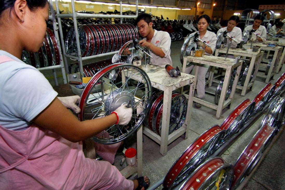 Manufacturers complain that as well as not having China’s famed production capacity and labour efficiency, in Vietnam, they cannot safeguard their asset investments and have to put up with increasingly strict environmental and social security requirements. Photo: Xinhua