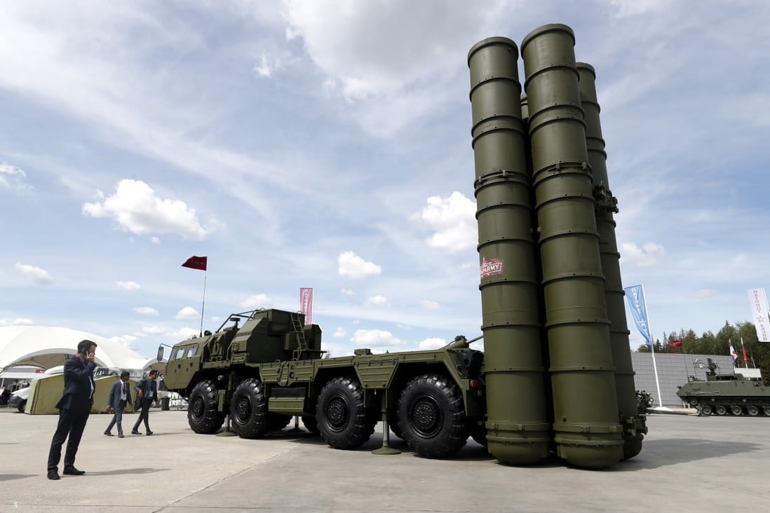 The S-400 anti-aircraft missile system on display in Moscow. Photo: EPA-EFE