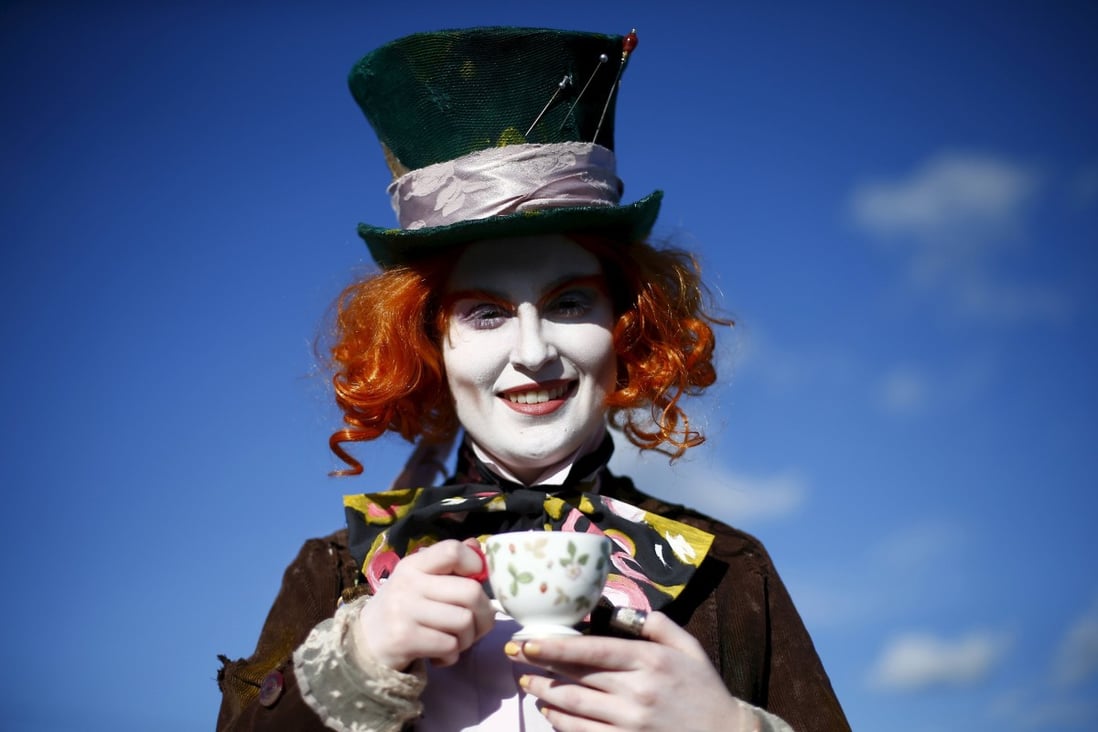 The tea party hosted by the Mad Hatter in Lewis Carroll’s Alice’s Adventures in Wonderland epitomises the topsy-turvy world of the novel. In today’s financial markets, investors react badly to good economic news. Photo: Reuters