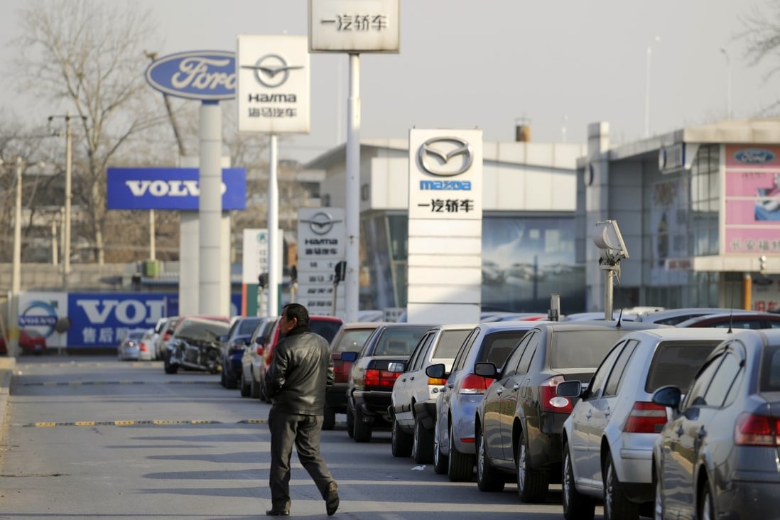 Retail sales of sedans, sport utility vehicles, minivans and multipurpose vehicles rose 4.9 per cent to 1.8 million units in June from a year earlier in the world’s biggest market, according to preliminary numbers from the China Passenger Car Association on Monday. Photo: AFP