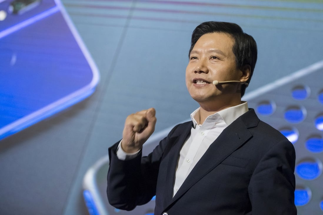Lei Jun, chief executive officer of Xiaomi, speaks during a product launch for the Redmi Note 7 smartphone in Beijing, Jan. 10, 2019. Photo: Bloomberg