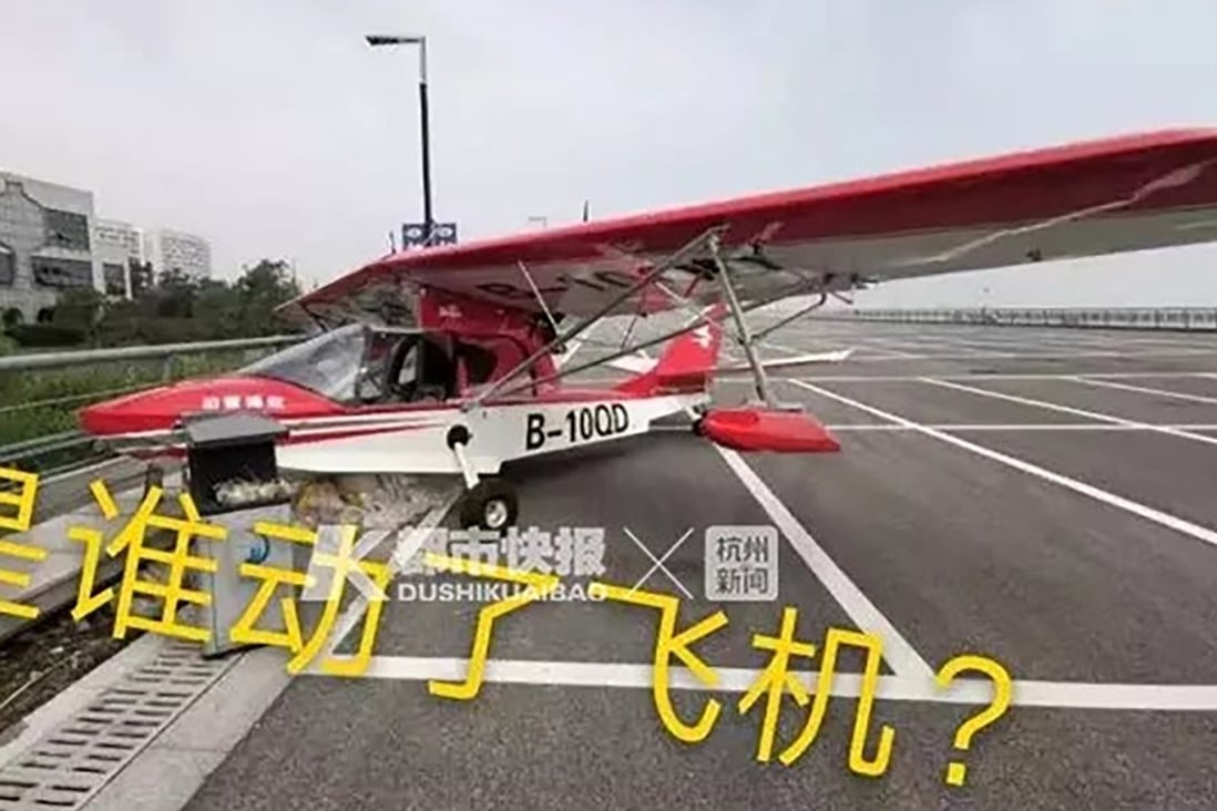 A Chinese teenager’s efforts to fly a plane ended with a costly crash but might have set him on the path to becoming a pilot. Photo: Weibo