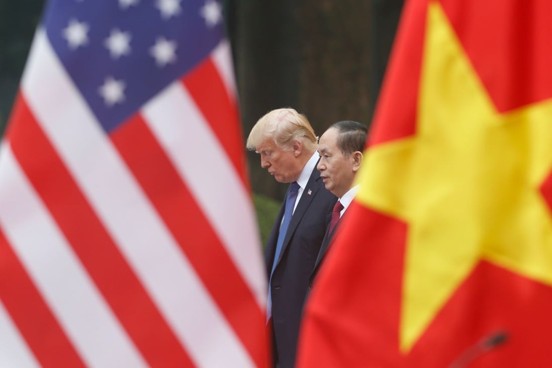 US President Donald Trump with his Vietnamese counterpart, the late Tran Dai Quang in 2017. Photo: AFP