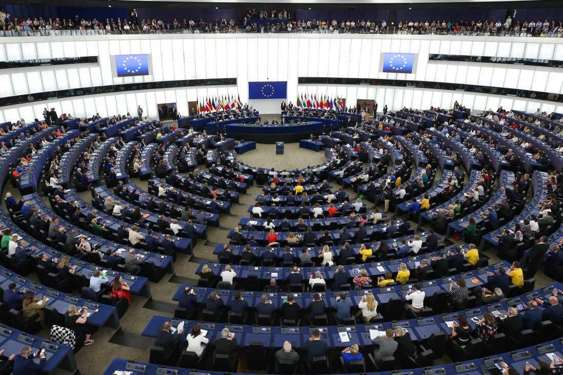 Eighty-five members of the European Parliament signed the motion on Hong Kong. Photo: Xinhua