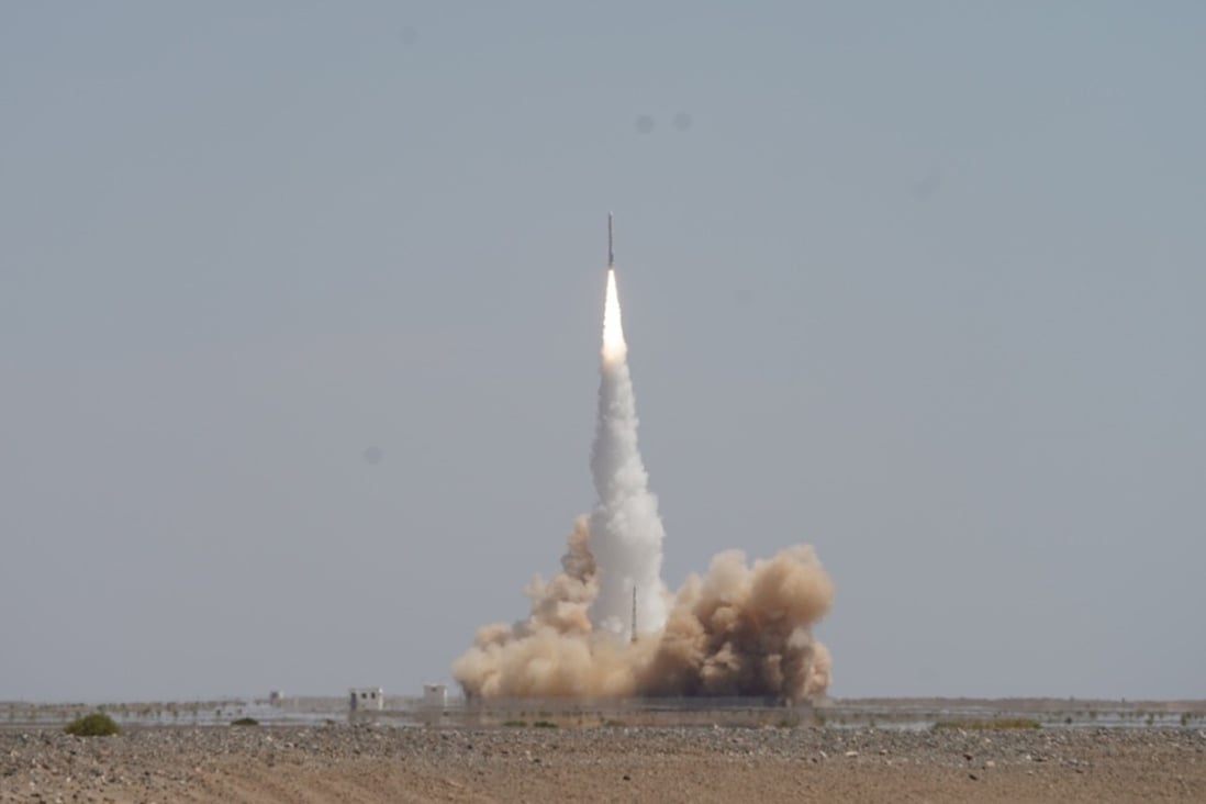 Beijing’s iSpace on Thursday became the first privately owned Chinese company to successfully launch a rocket into space. Photo: Huanqiu.com