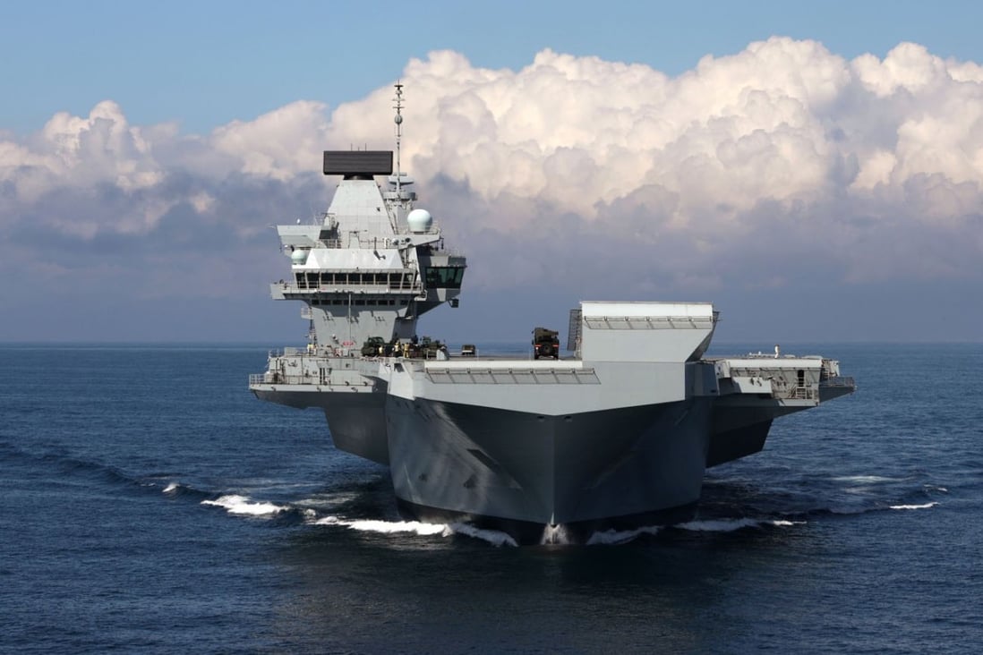 HMS Queen Elizabeth conducts sea trials off the coast of Scotland. She will be fully operational by next year. Photo: UK Royal Navy